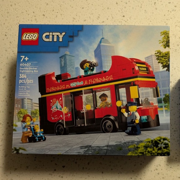 Lego City Red Double-Decker Sightseeing Bus 60407  and Police chase 60392 sets - Picture 3 of 5